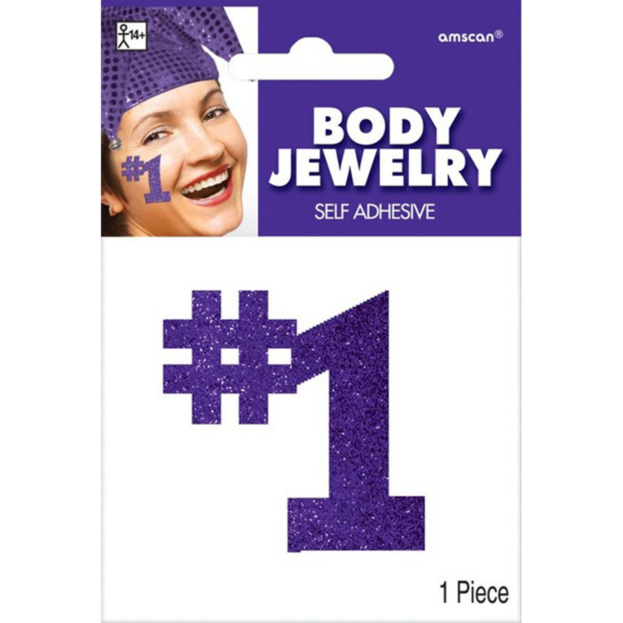Body Jewelry #1 Adhesive Sticker - Assorted Colours