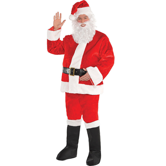 Costume Plush Santa Suit Men's L/XL