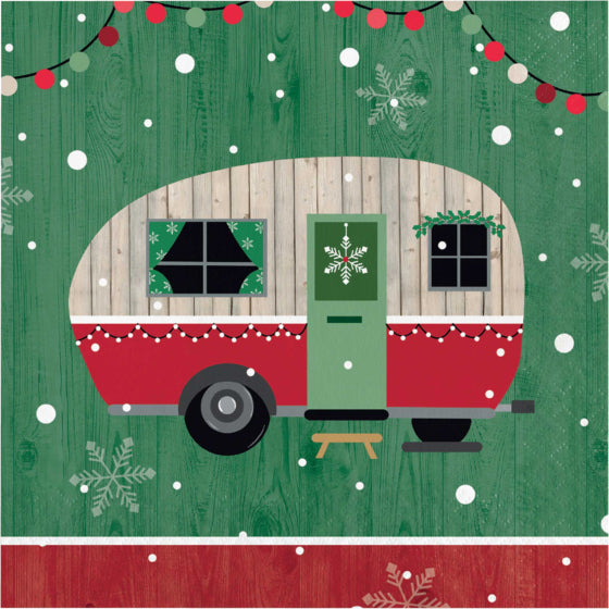Christmas Campers Lunch Napkins Pk/16