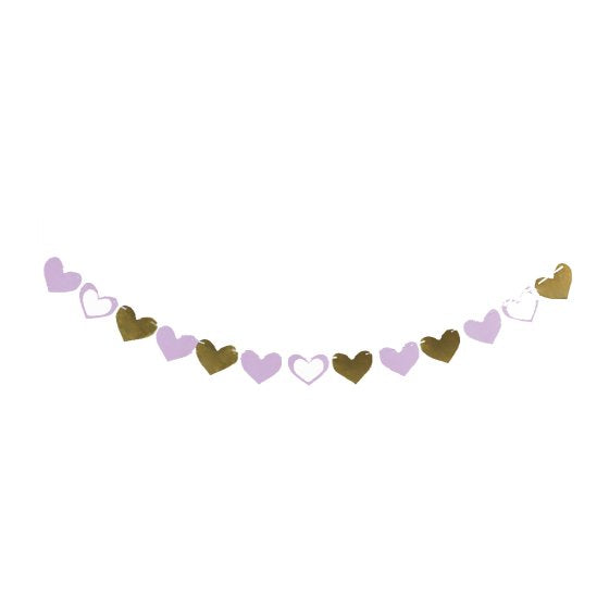 Hearts Garland Cardboard and Foil 2m