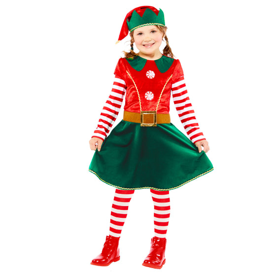 Costume Elf Dress Girls 10-12 Years