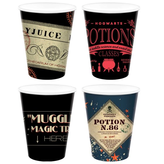 Harry Potter 266ml Mixed Design Paper Cups Pk/8