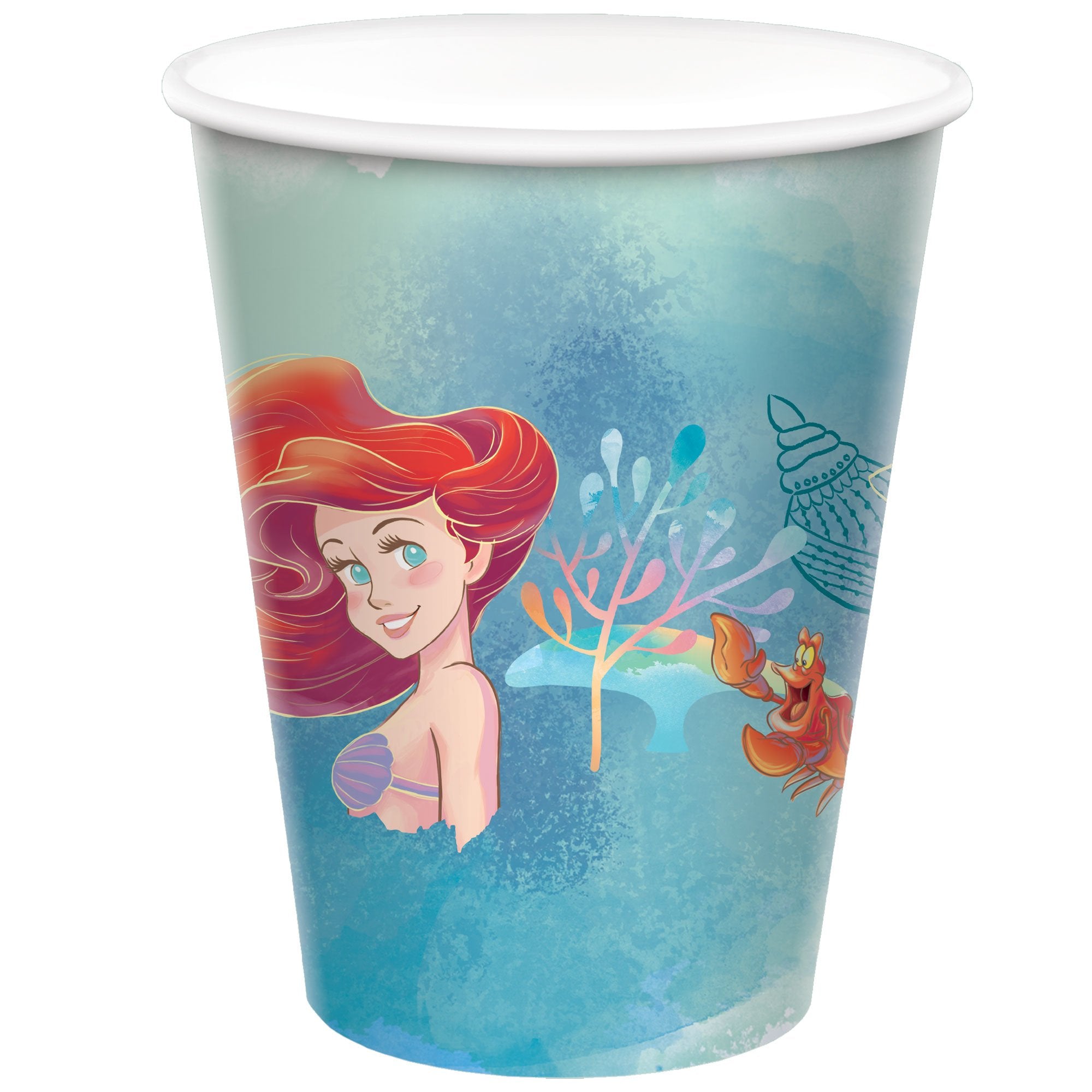 The Little Mermaid 266ml Paper Cups Pk/8