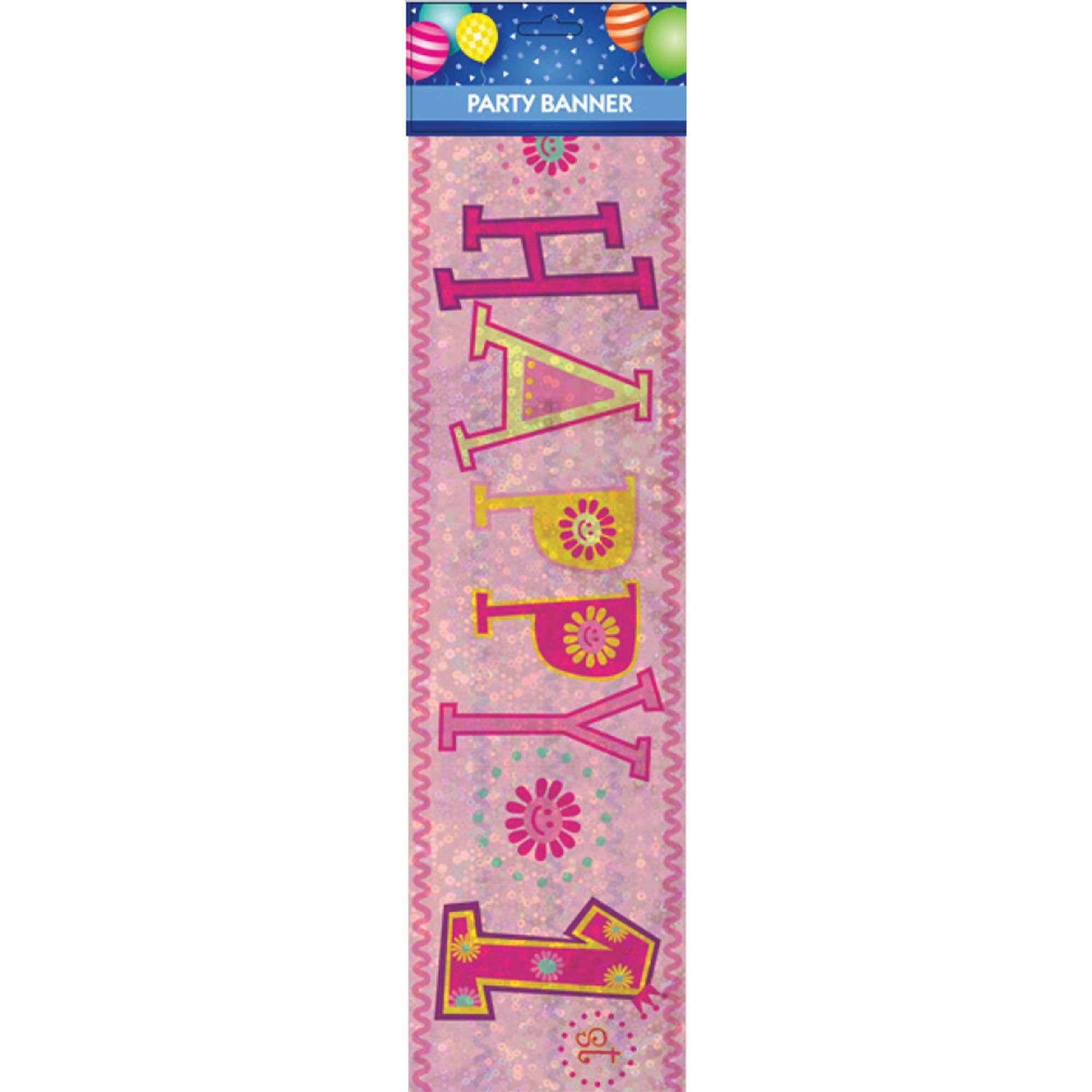 BNR Happy 1st Birthday Girl Banner