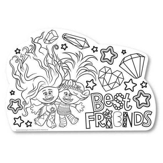 Trolls 3 Band Together Colouring In Placemats Pk/8