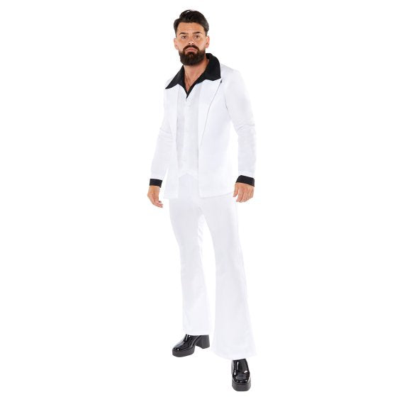 Costume 70's White Disco Suit Mens Size Medium