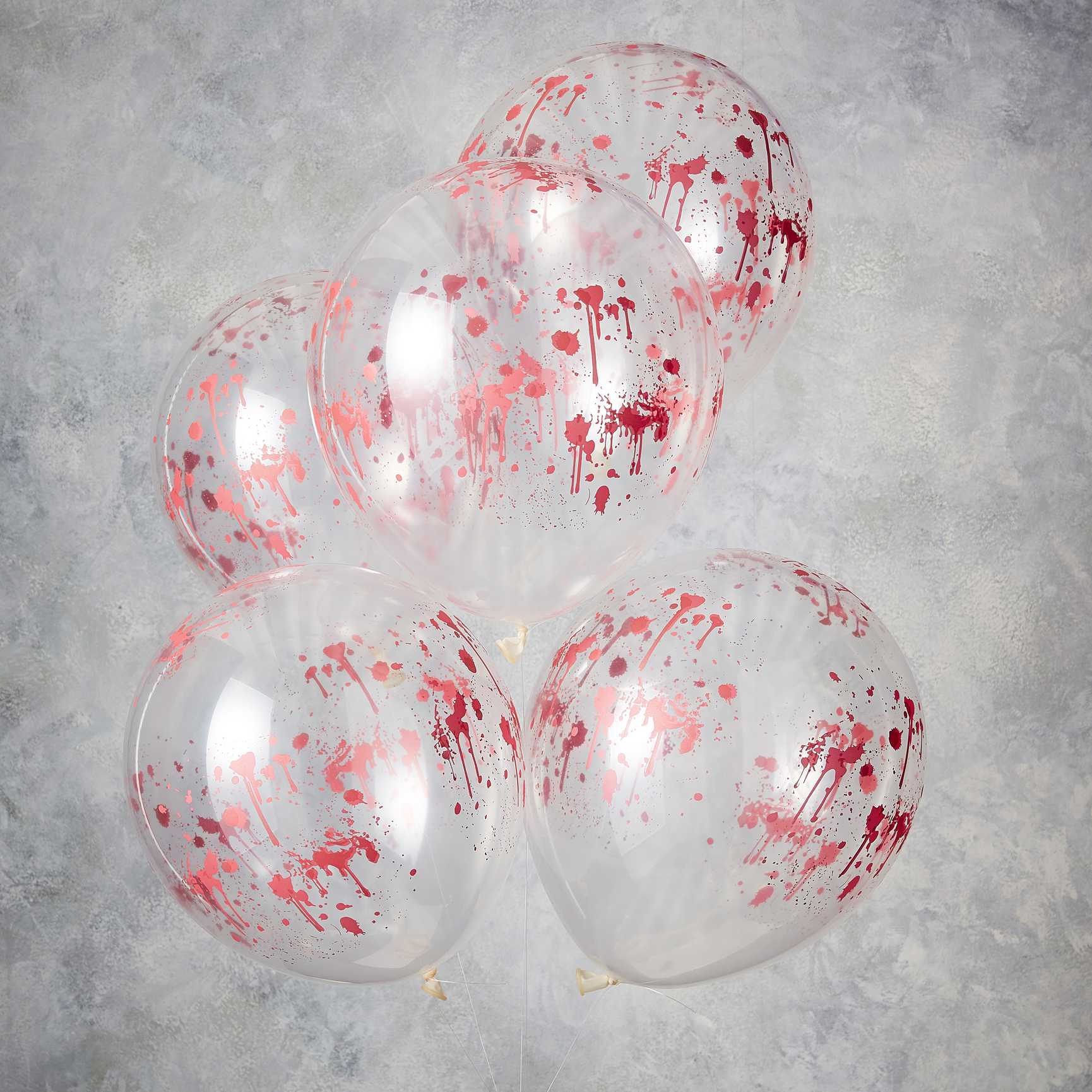 Blood Splatter Batty Balloons Pk/5