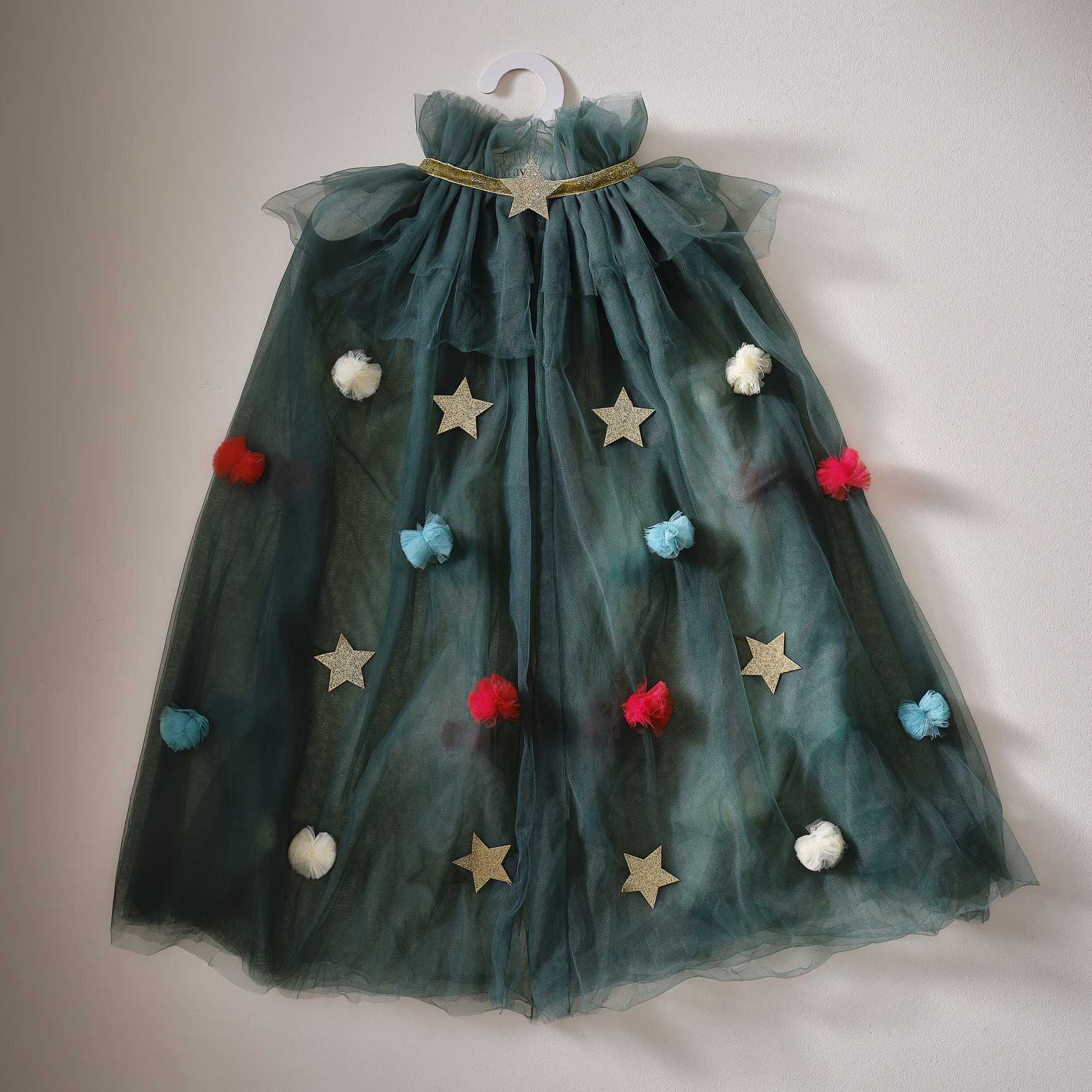 Child Christmas Tree Costume Cape Ginger Ray