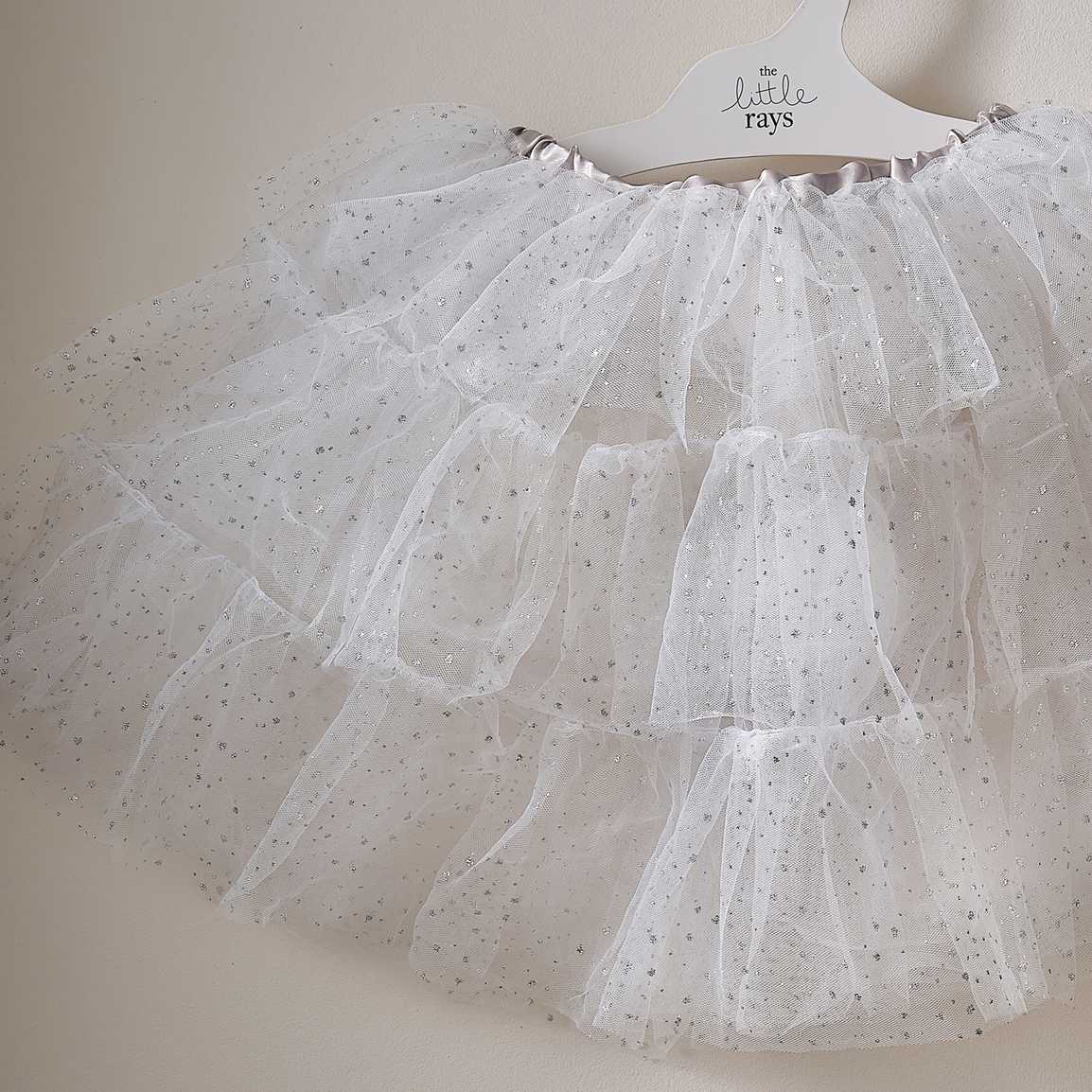 Tutu White & Silver Sparkle Fairy Princess 3-5 Years Costume Ginger Ray