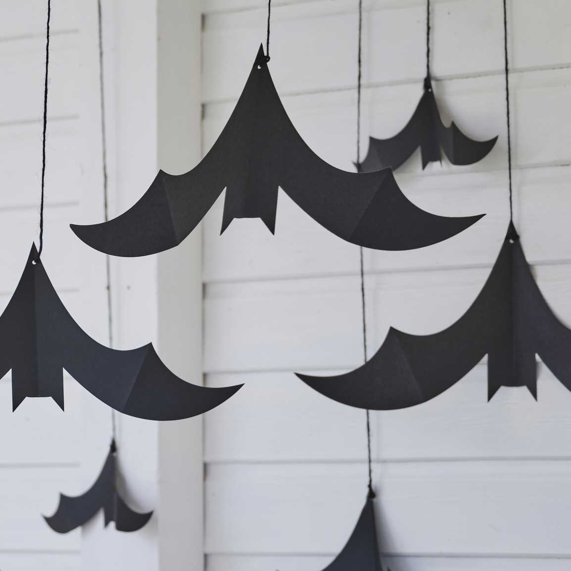 Fright Night Halloween Hanging Bats Decoration