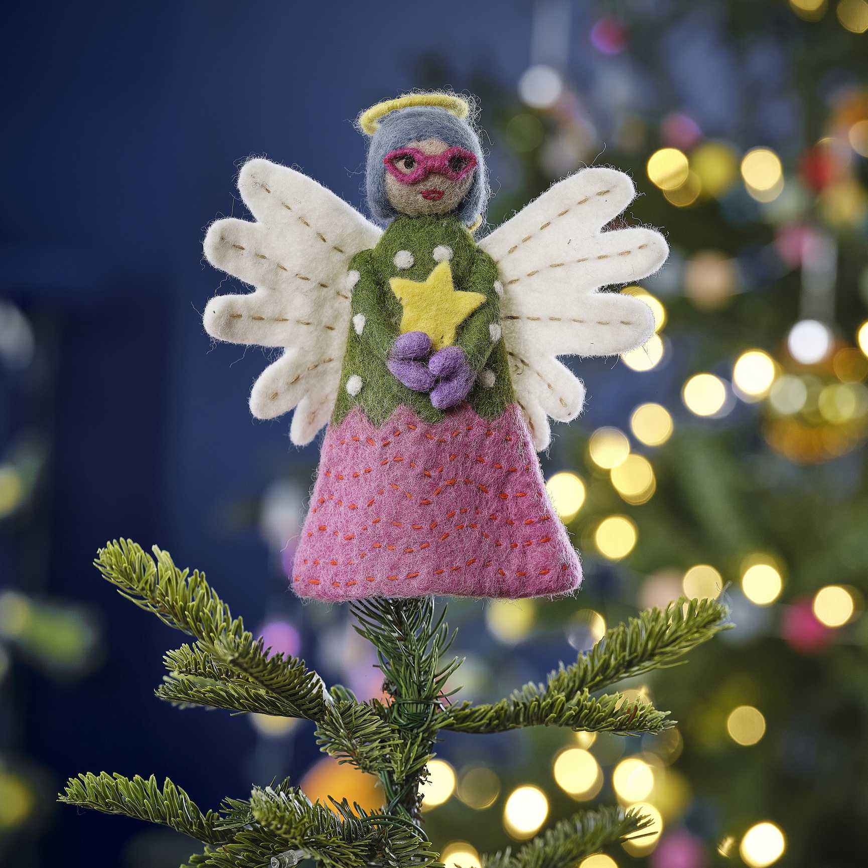 Merry & Bright Felt Angel Tree Topper Ginger Ray