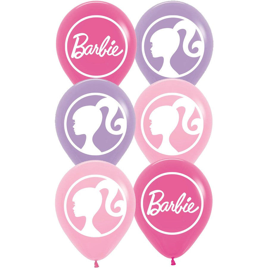 Barbie 30cm Latex Balloons Pk/6