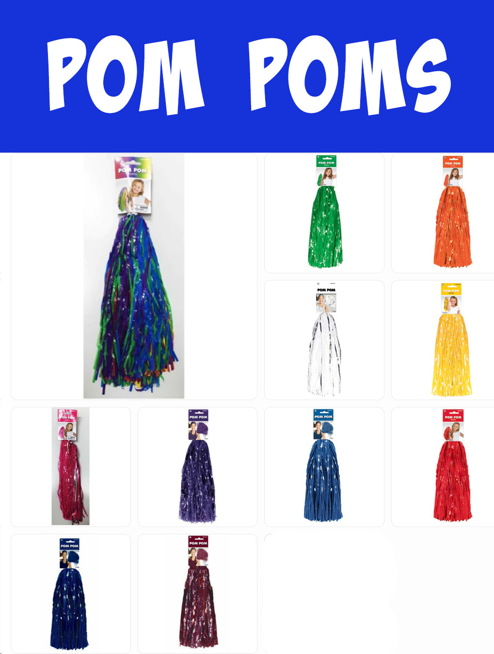 Pom Poms- Assorted Colours