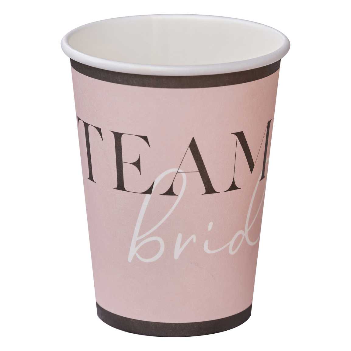 Team Bride Hens Party Paper Cups Pk/8