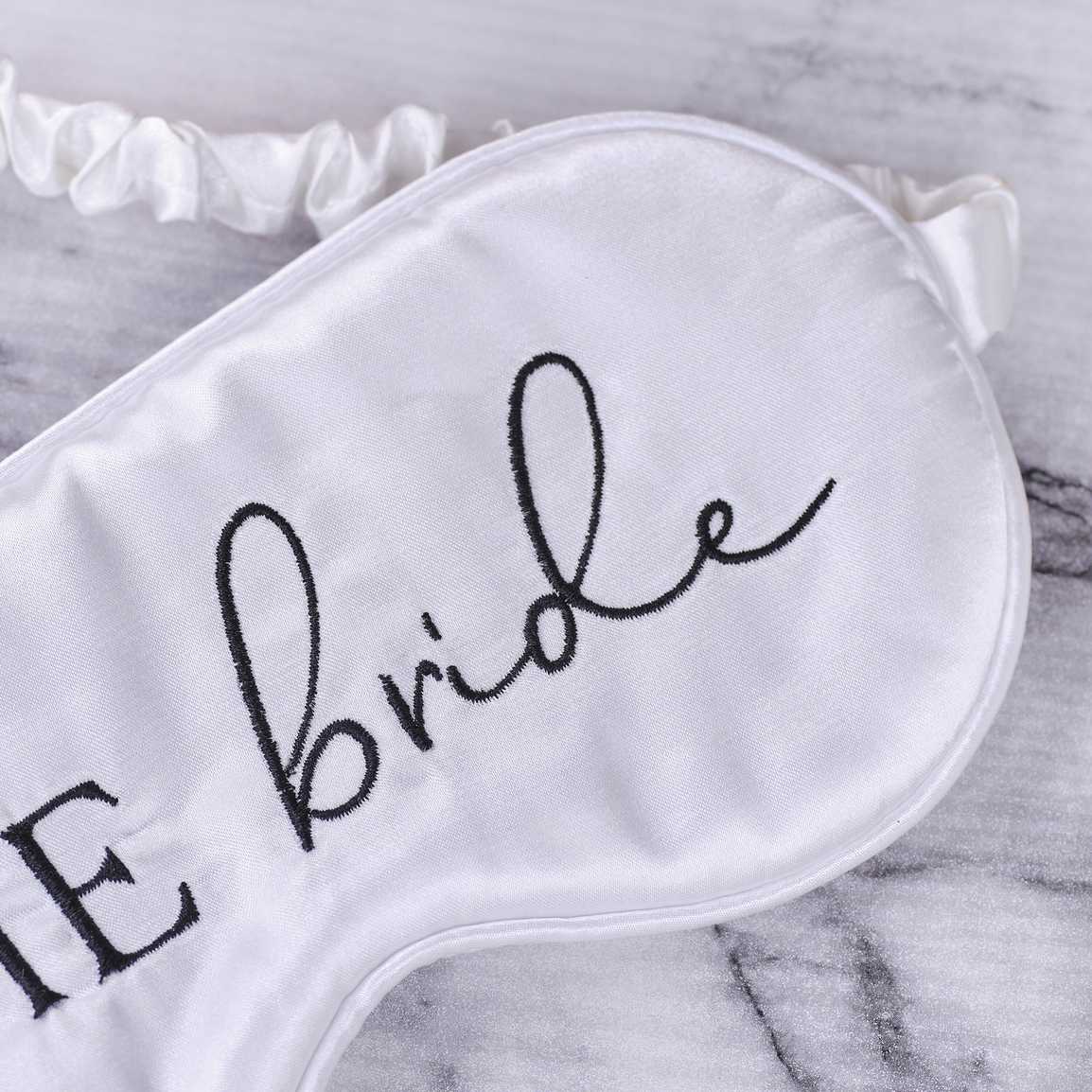 'The Bride' White Satin Sleep Mask