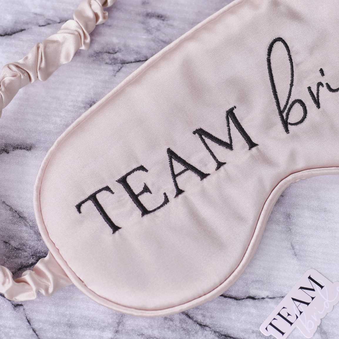 Pink 'Team Bride' Sleep Mask