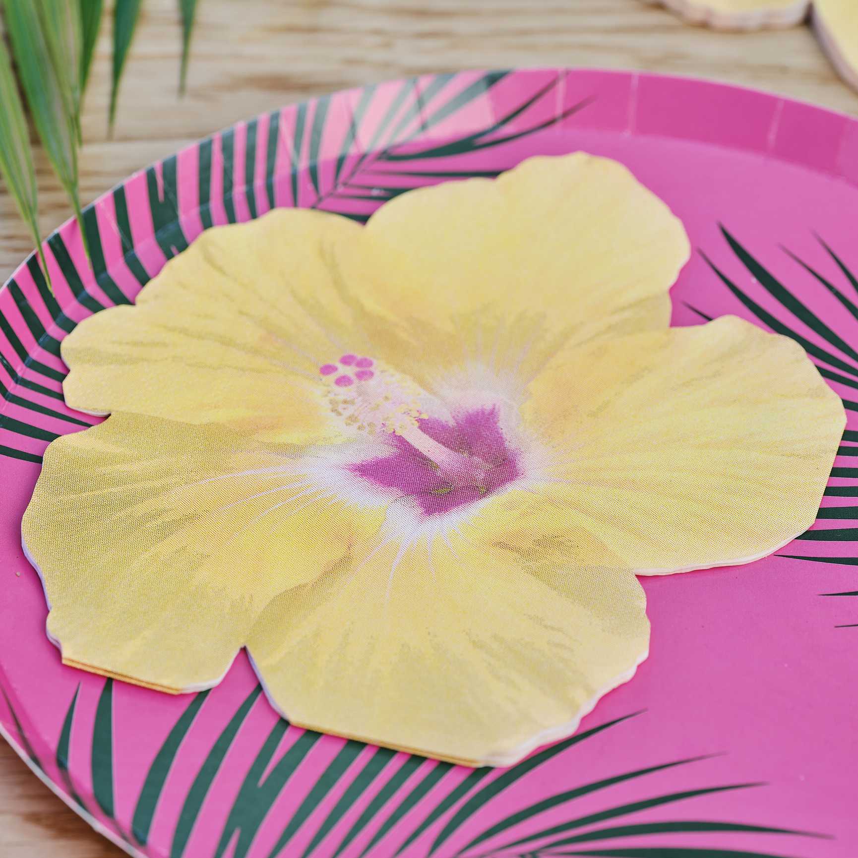 Tiki Tropics Hawaiian Tropical Flower Paper Napkins