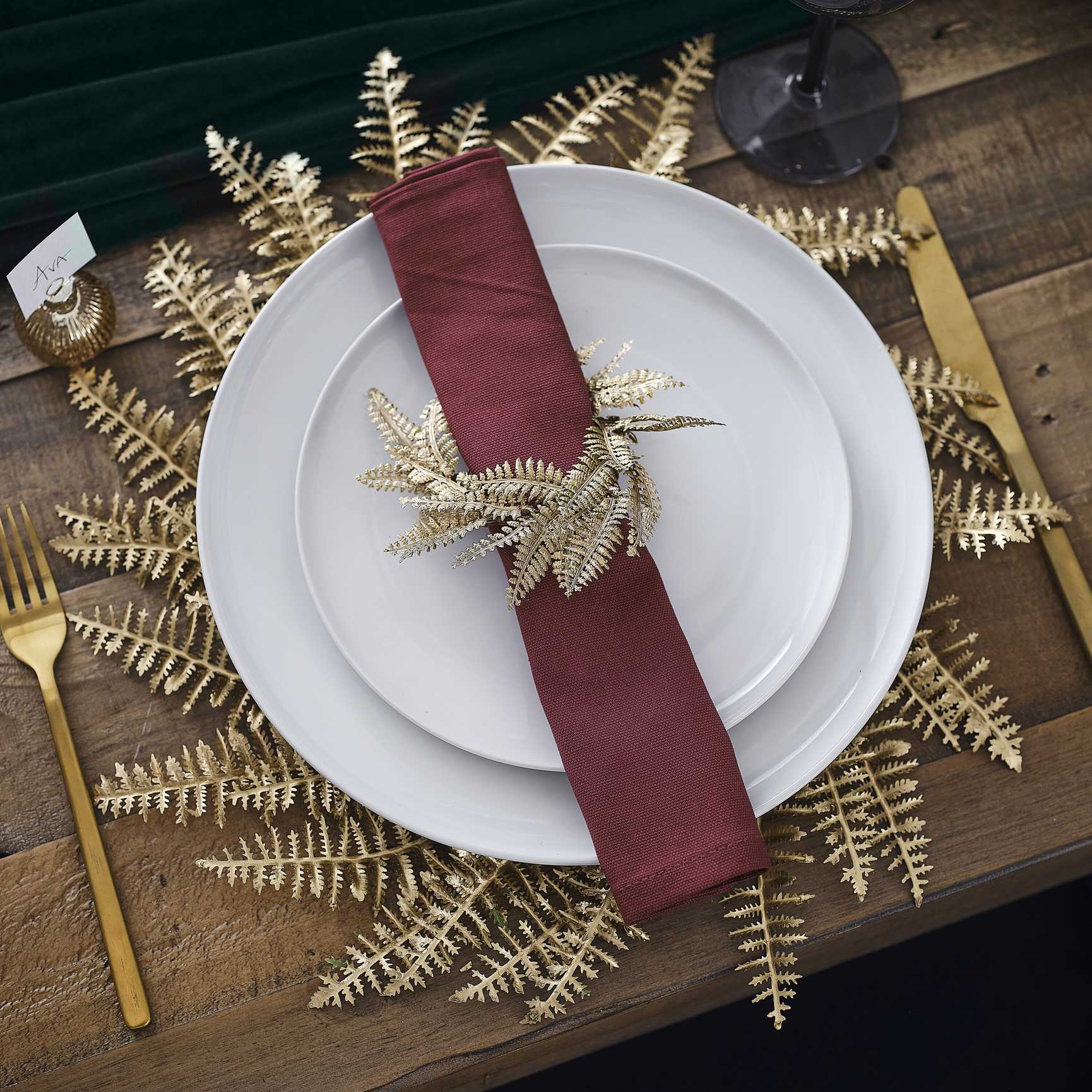 Velvet Luxe Gold Leaf Placemat Pk/4 Ginger Ray