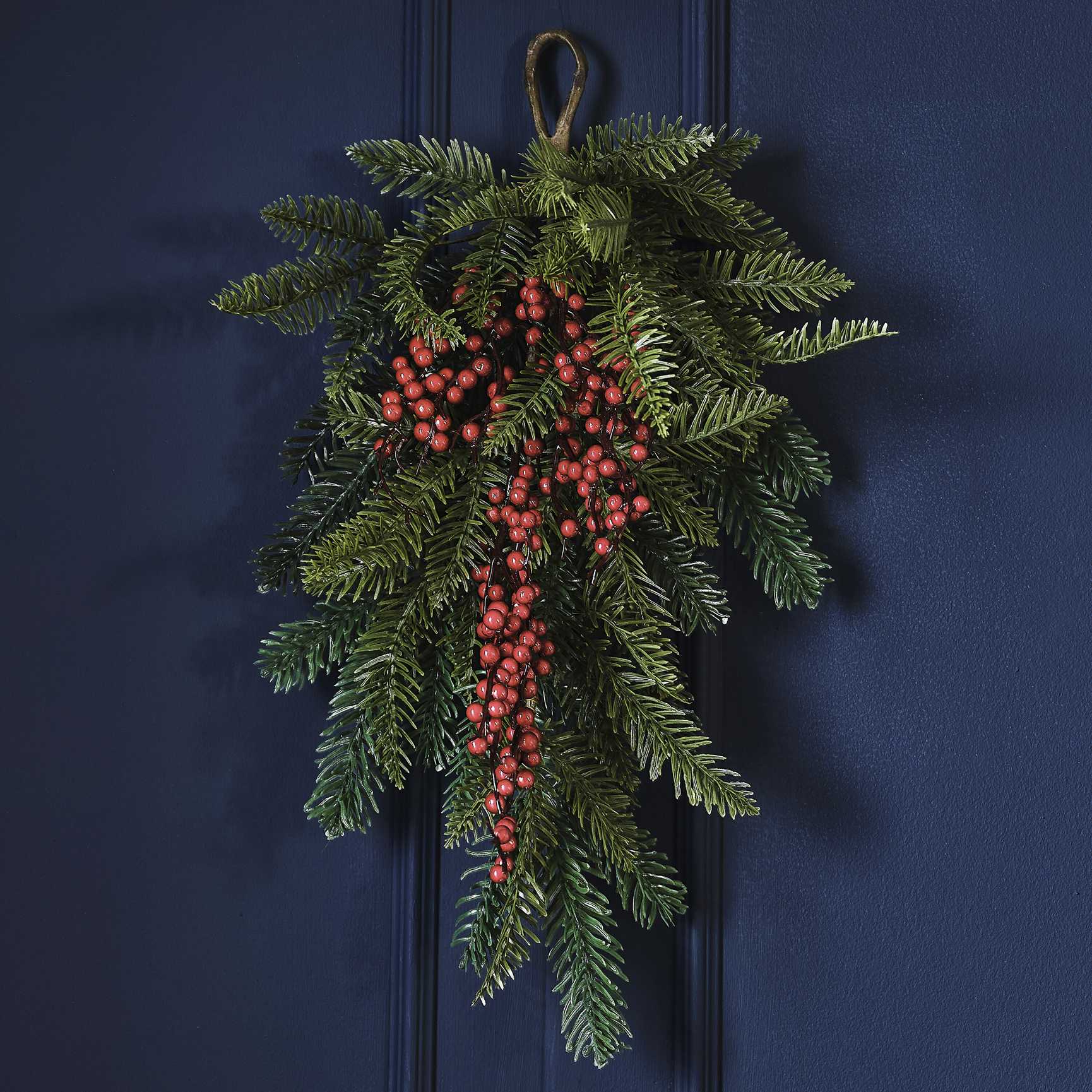 Foliage Luxe Door Swag with Berries Ginger Ray