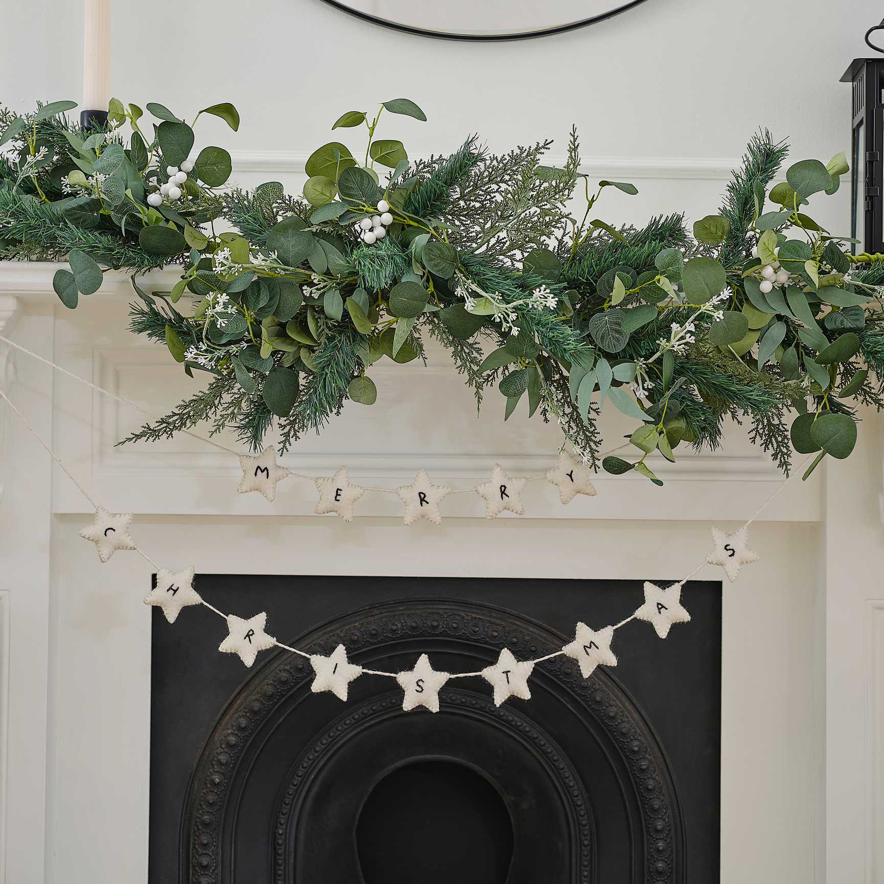 Merry Christmas White Star Bunting 1.5m Ginger Ray