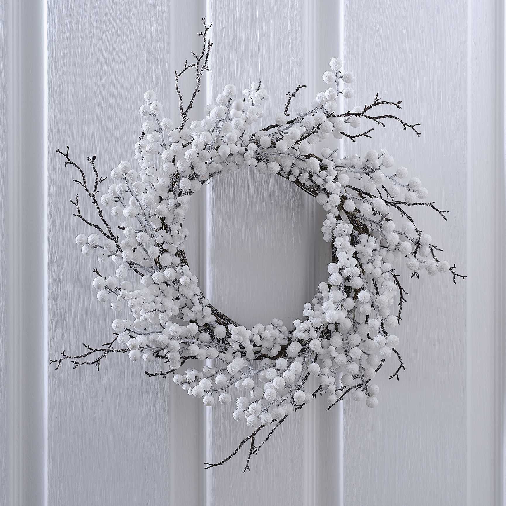 Christmas Door Wreath White Berry Ginger Ray