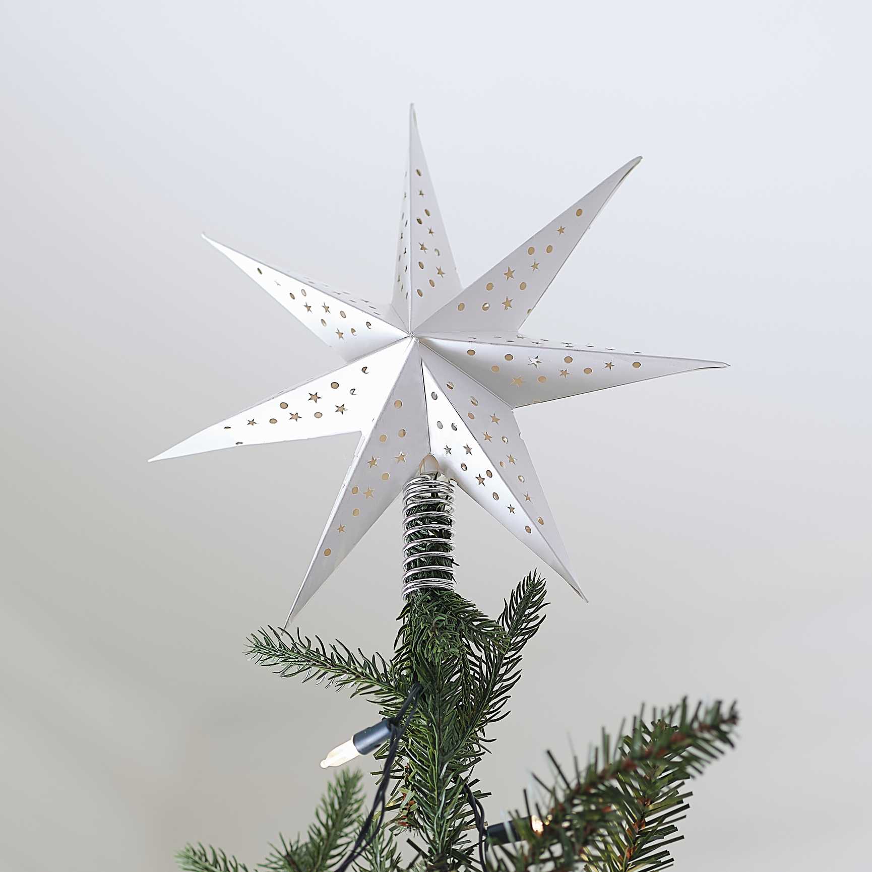 Christmas Tree Topper White Star Ginger Ray