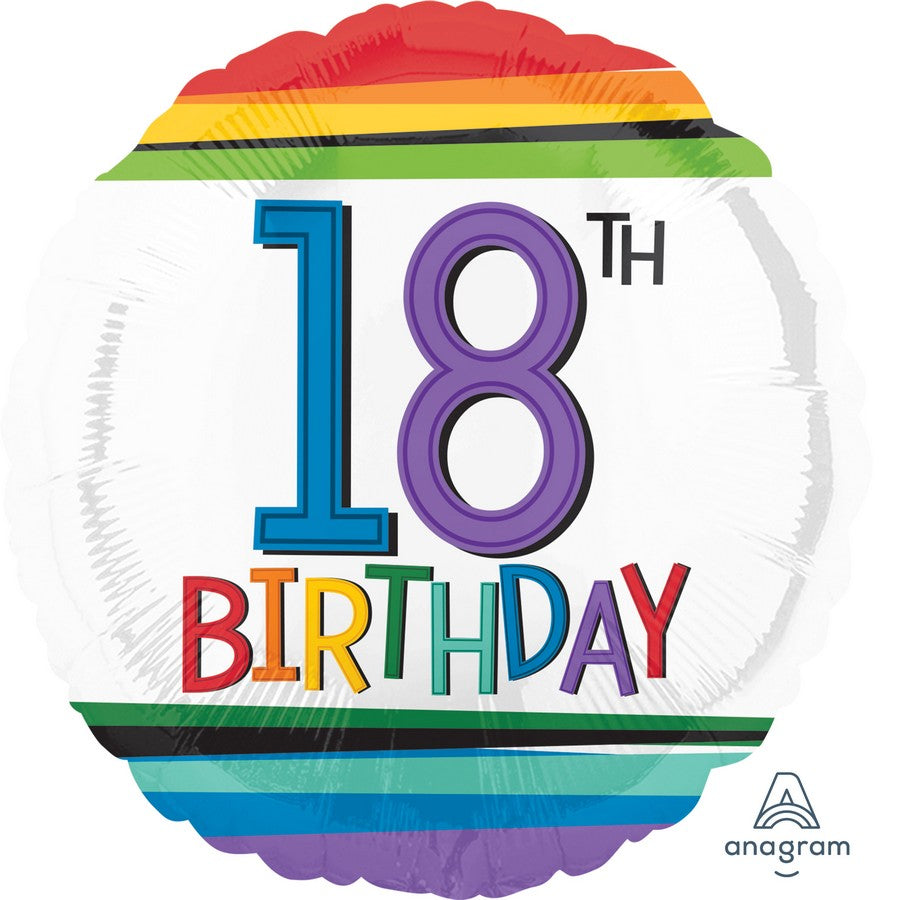 45cm Standard HX Purple Confetti Cake Happy Birthday S40