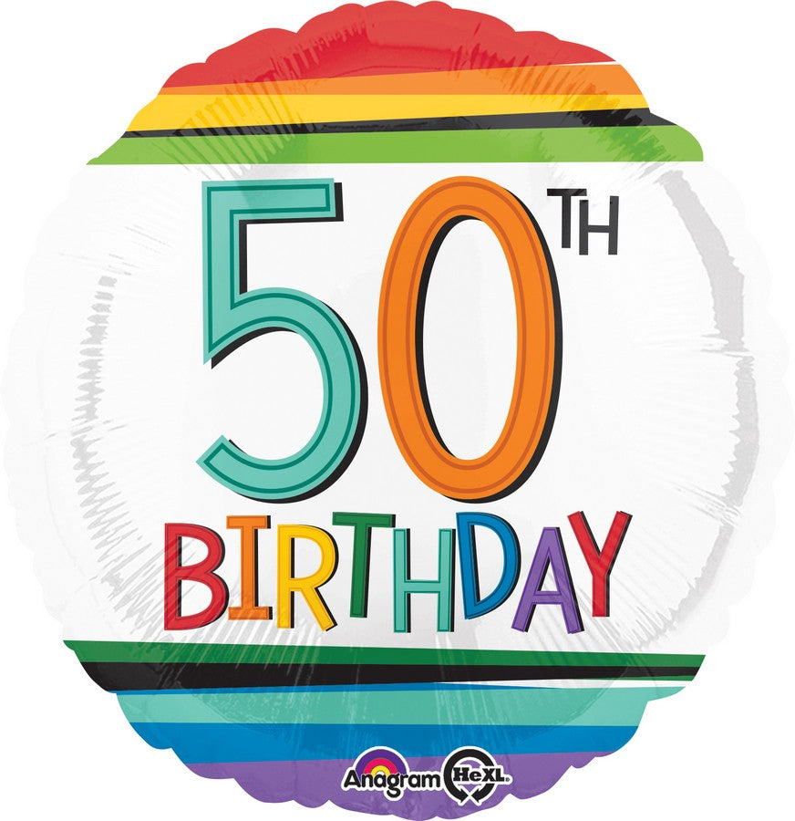 45cm Standard HX Rainbow Birthday 40 S40