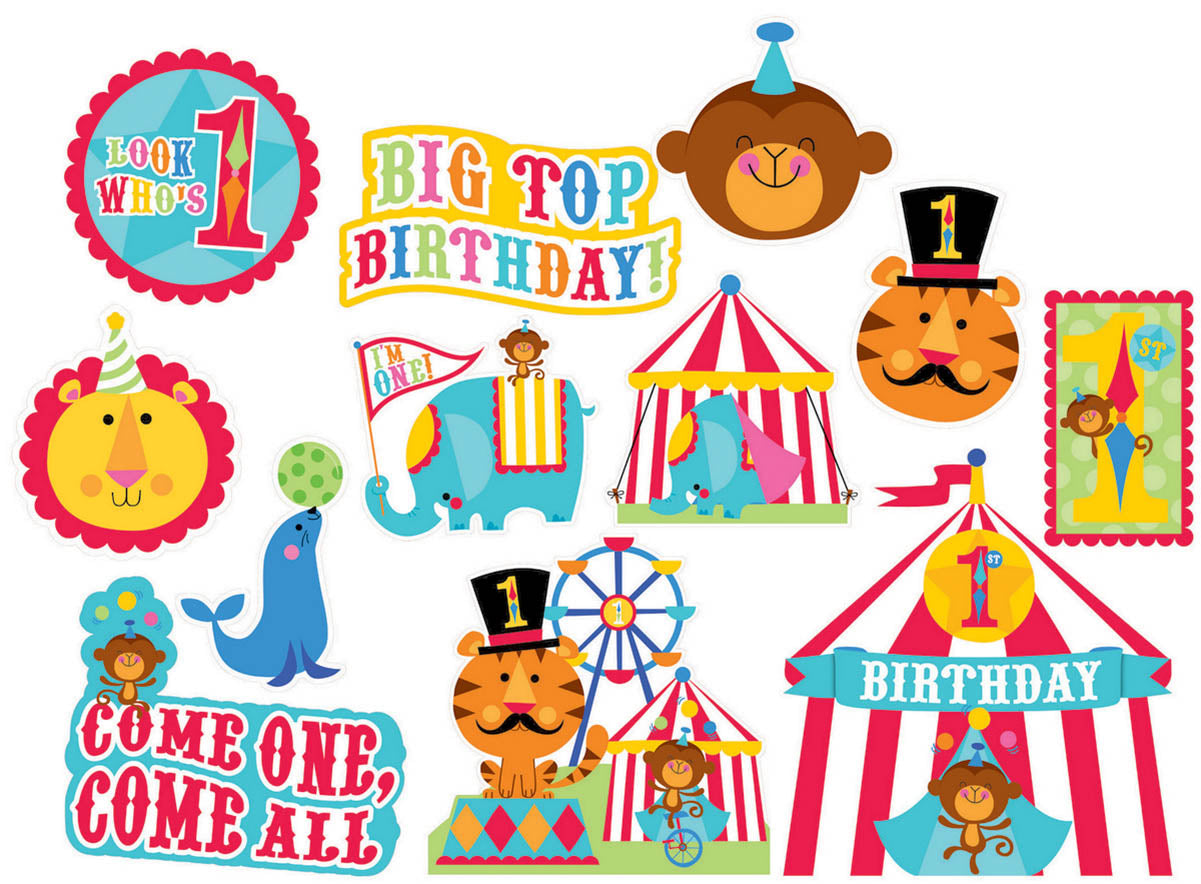 Fisher Price 1st Birthday Circus Table Decorations Kit