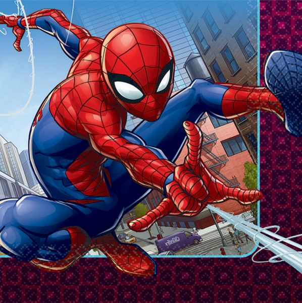 Spider-Man Webbed Wonder 17cm Square Plates Pk/8
