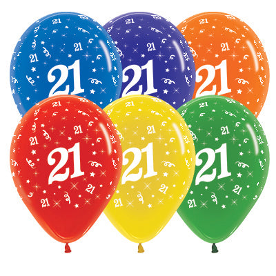 Sempertex 30cm Age 2 Tropical Assorted Latex Balloons, 25PK