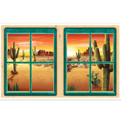 Backdrop Jungle Window View Scene Setter Plastic 96cm x 1.57m Insta-Theme Indoor or Outdoor Use