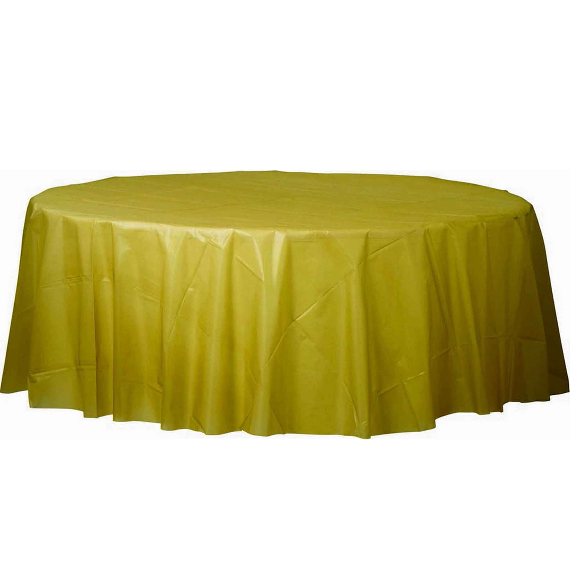 Plastic Round Tablecover-Frosty White