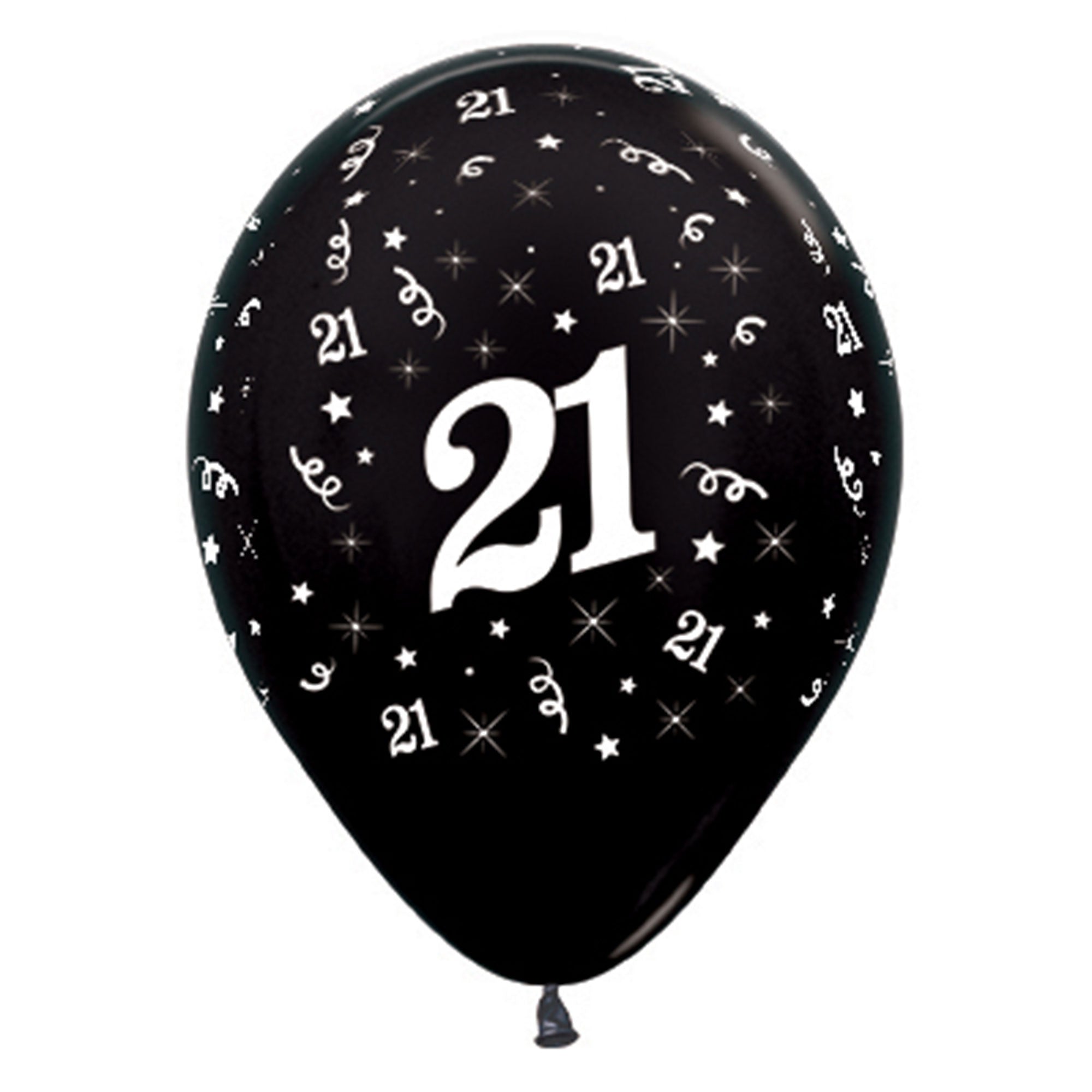 Sempertex 30cm Age 21 Crystal Clear Latex Balloons, 6PK