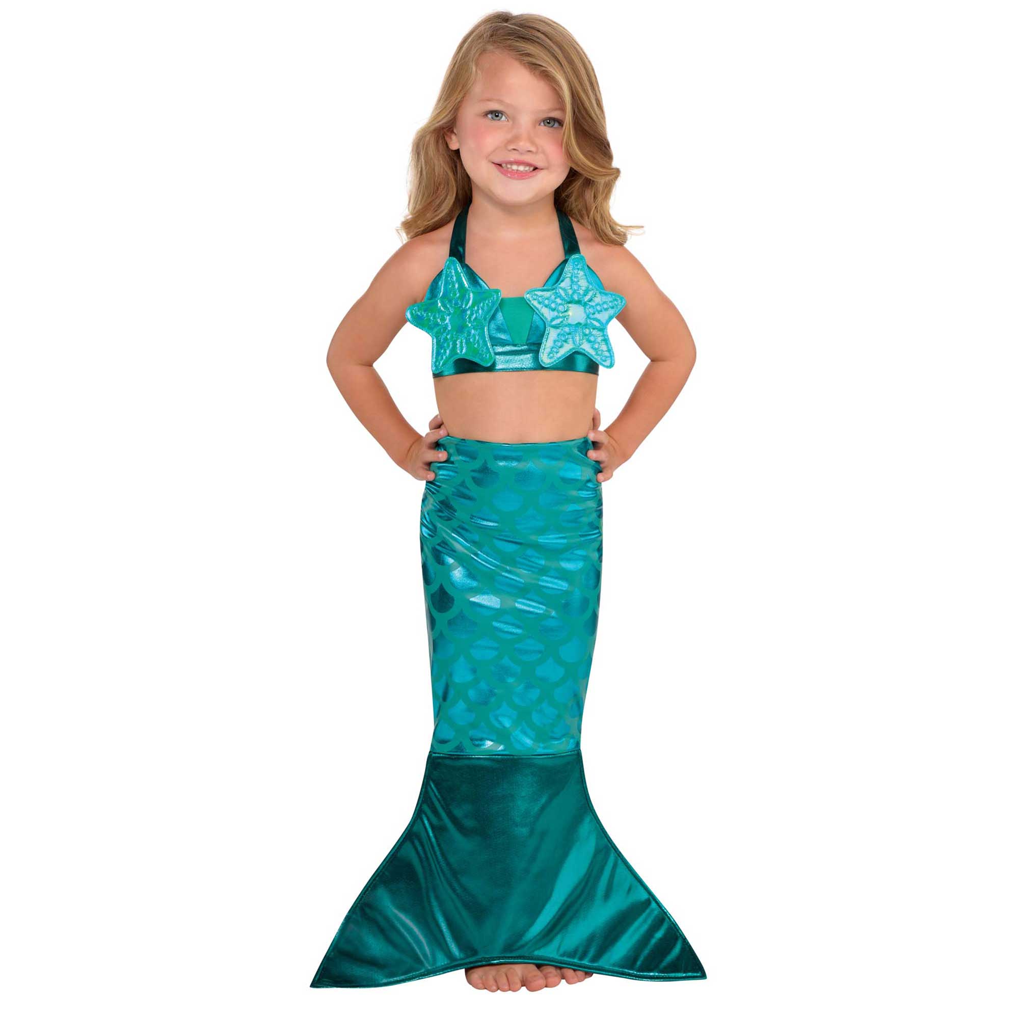 Mermaid Teal Costume Kit Girl Medium 8-10 Years