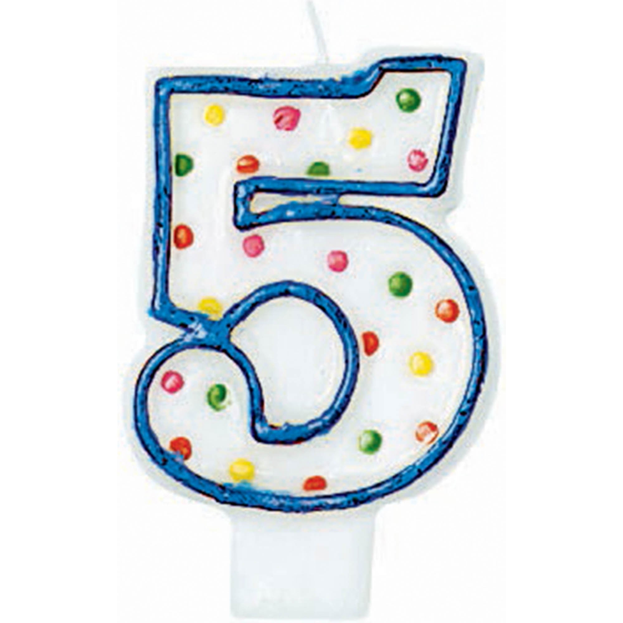 Candle Numeral Polka Dots #4