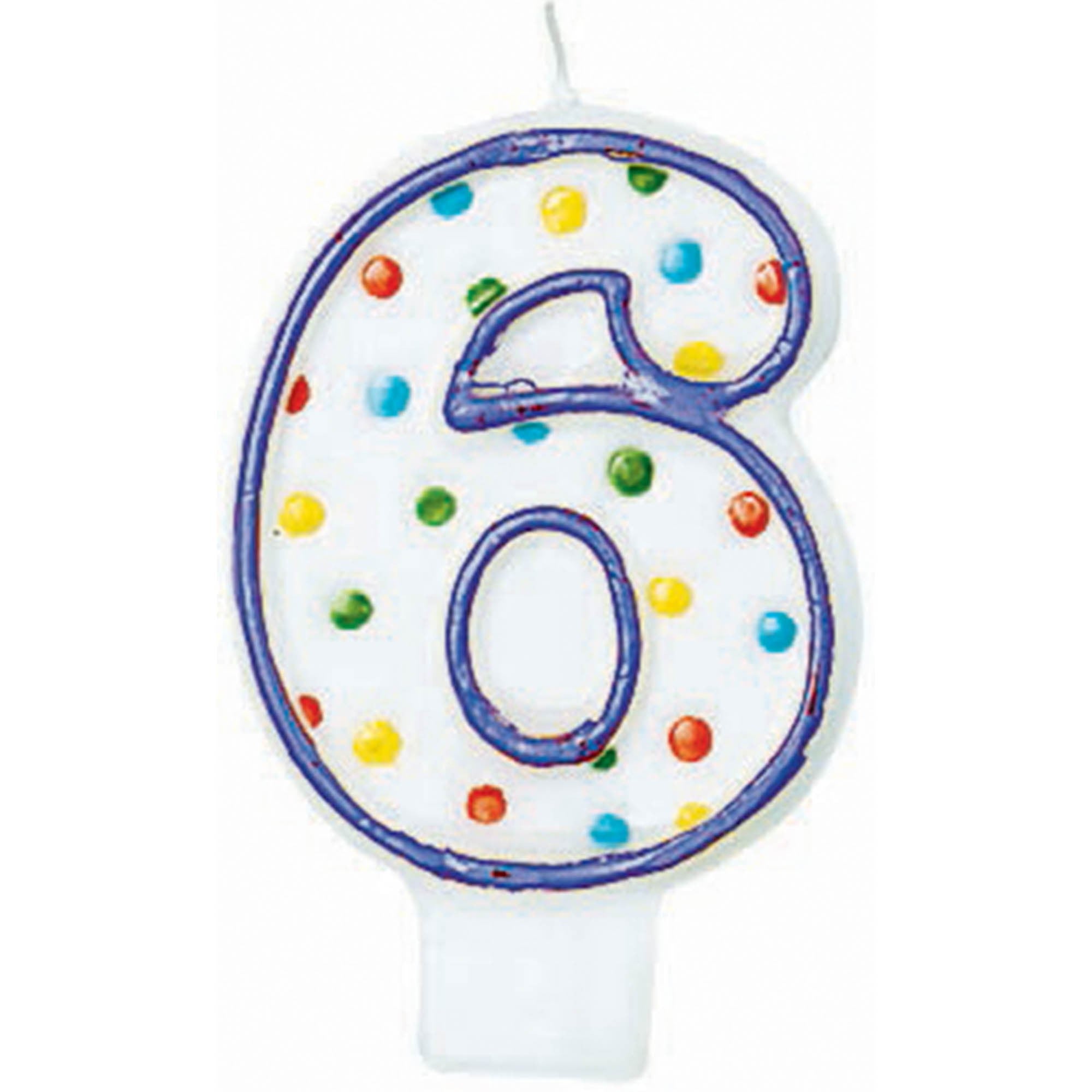Candle Numeral Polka Dots #5