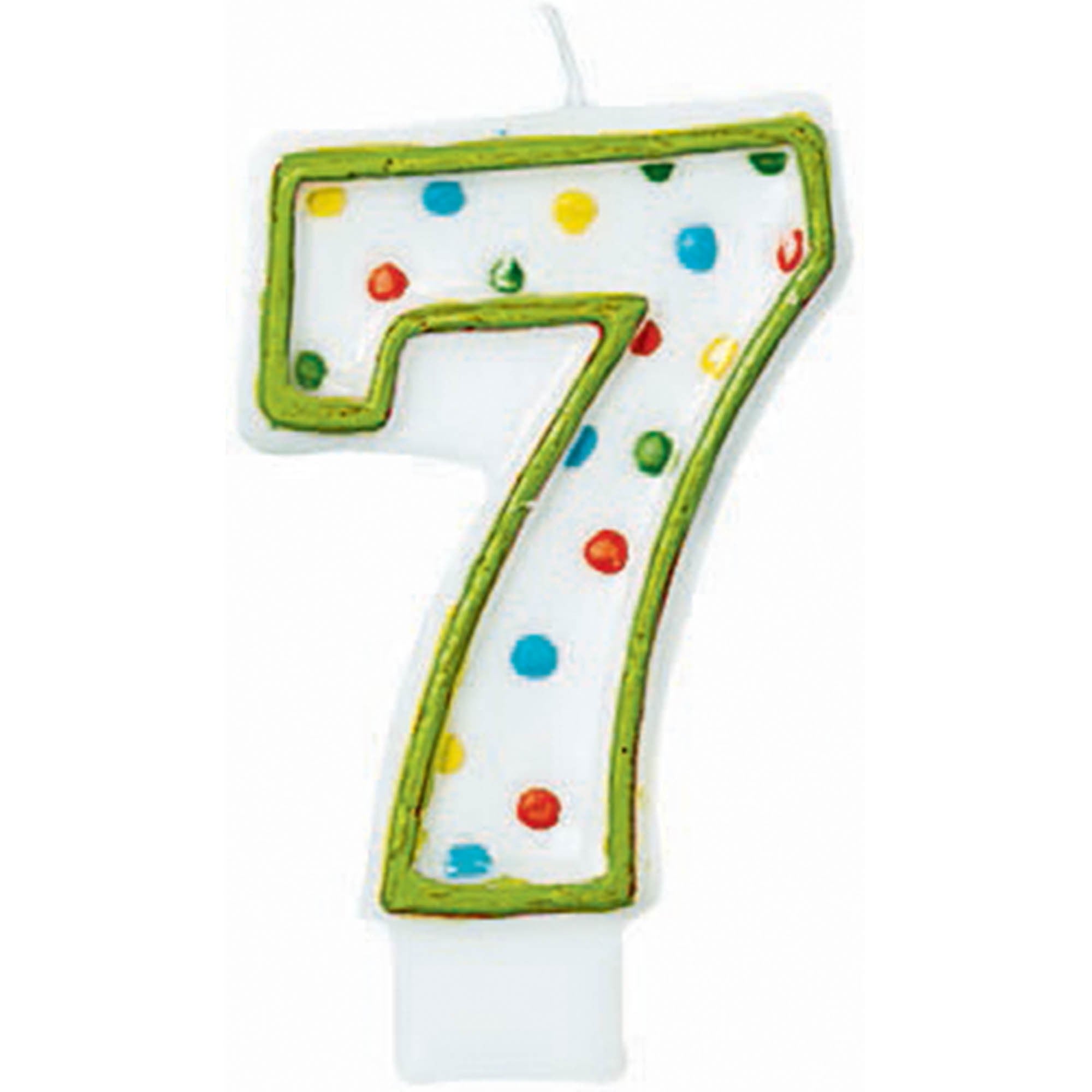 Candle Numeral Polka Dots #6