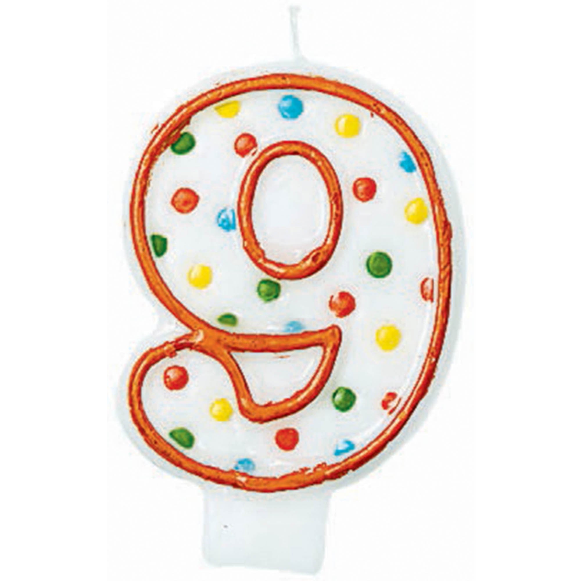 Candle Numeral Polka Dots #8