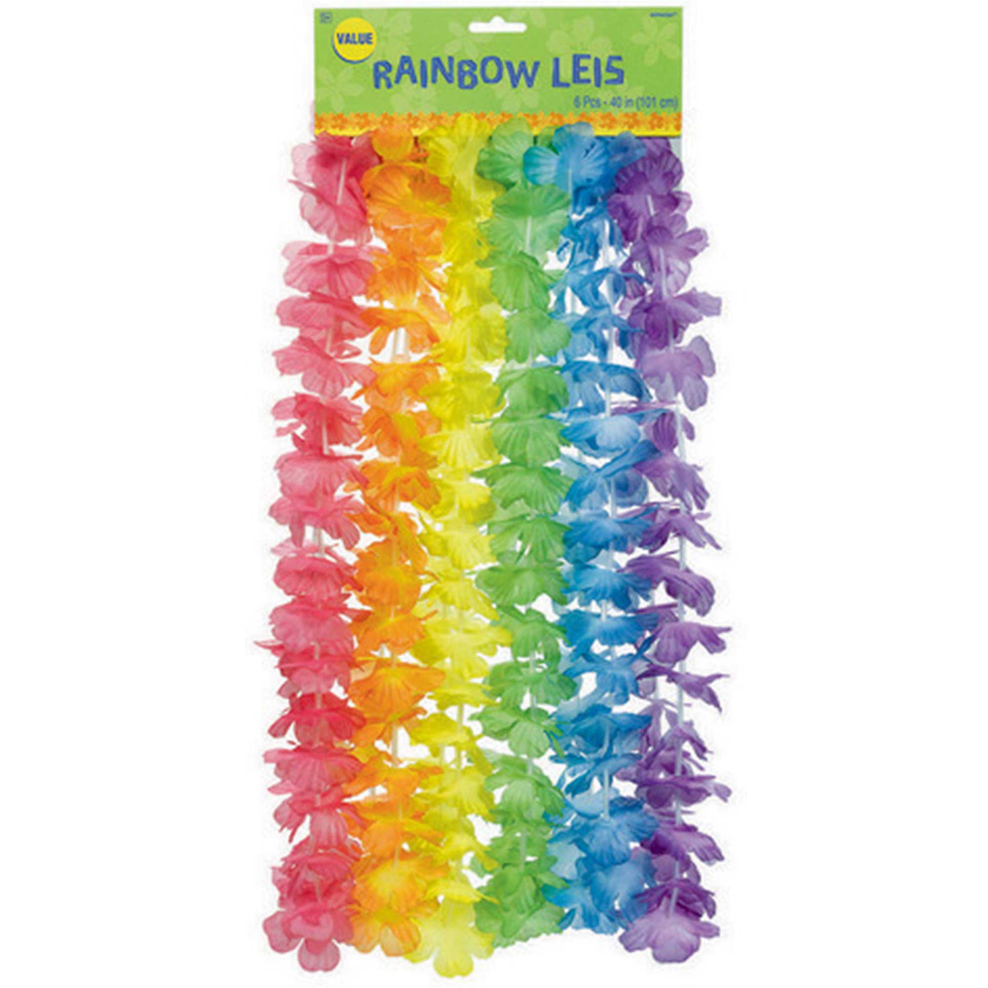 Floral Rainbow Leis Child Size Value Pack Pk/6