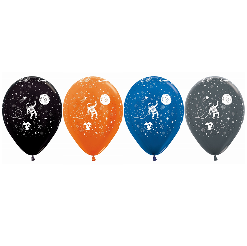 Sempertex 30cm Neon Masks Fashion Black Latex Balloons, 12PK