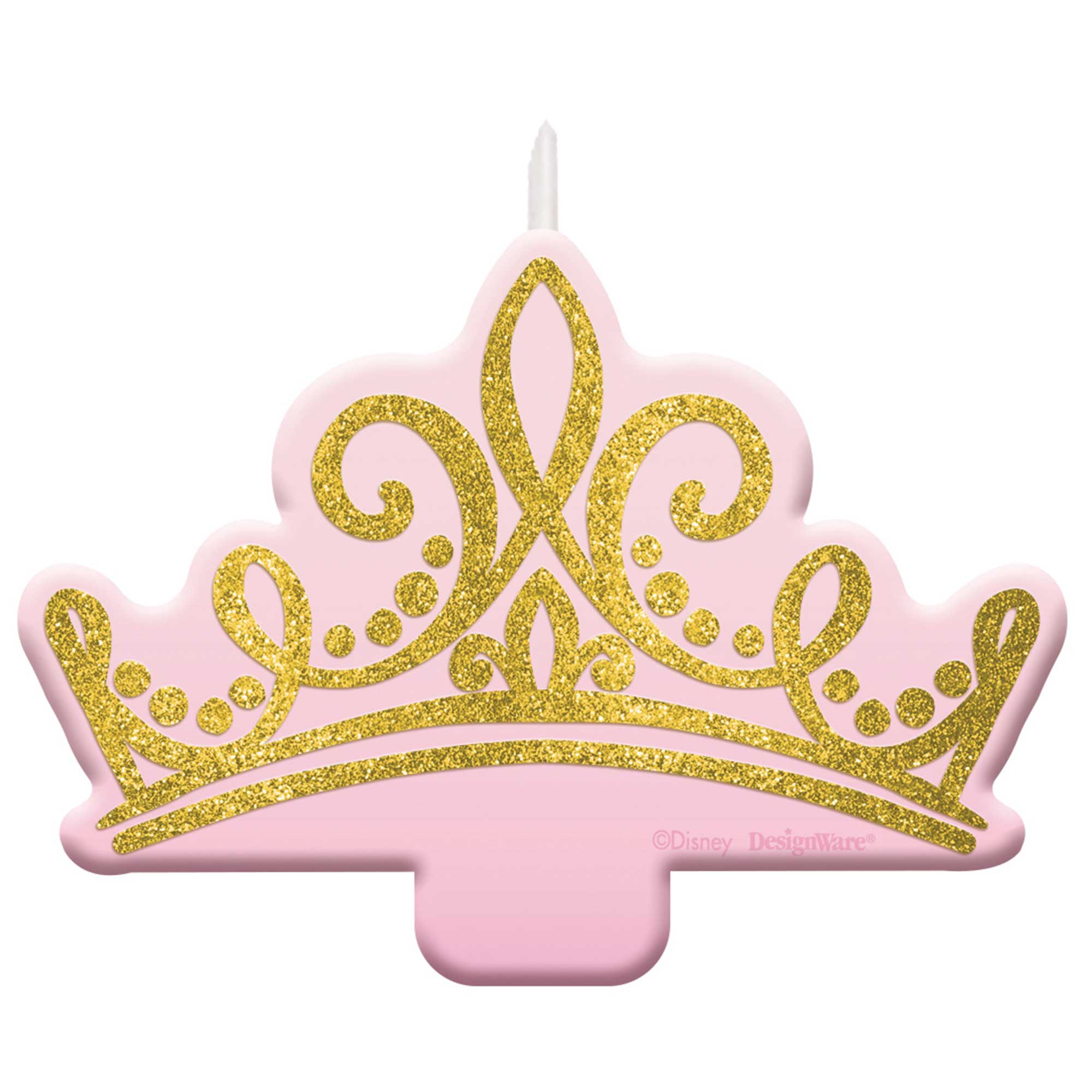 Disney Princess Once Upon A Time 1st Birthday Glittered Candle