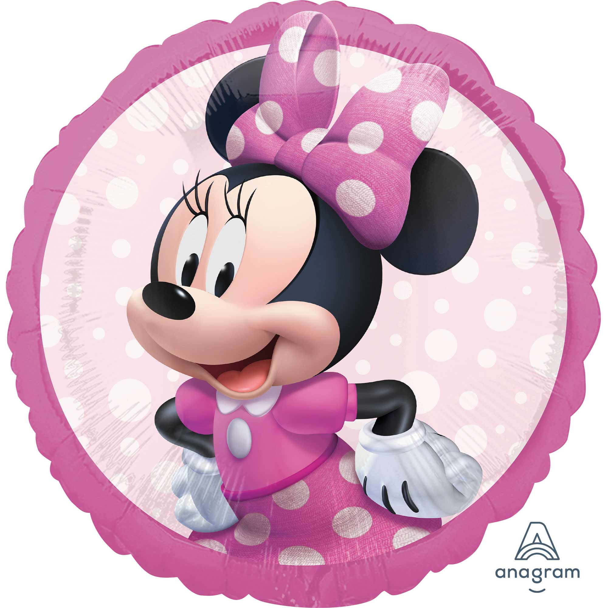 45cm Standard  Minnie Mouse Forever Happy Birthday Foil Balloon 