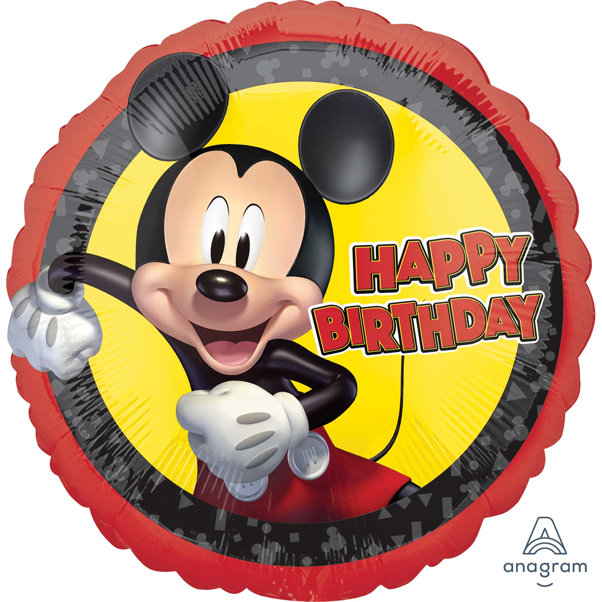 45cm Standard  Mickey Birthday Stars Foil Balloon 