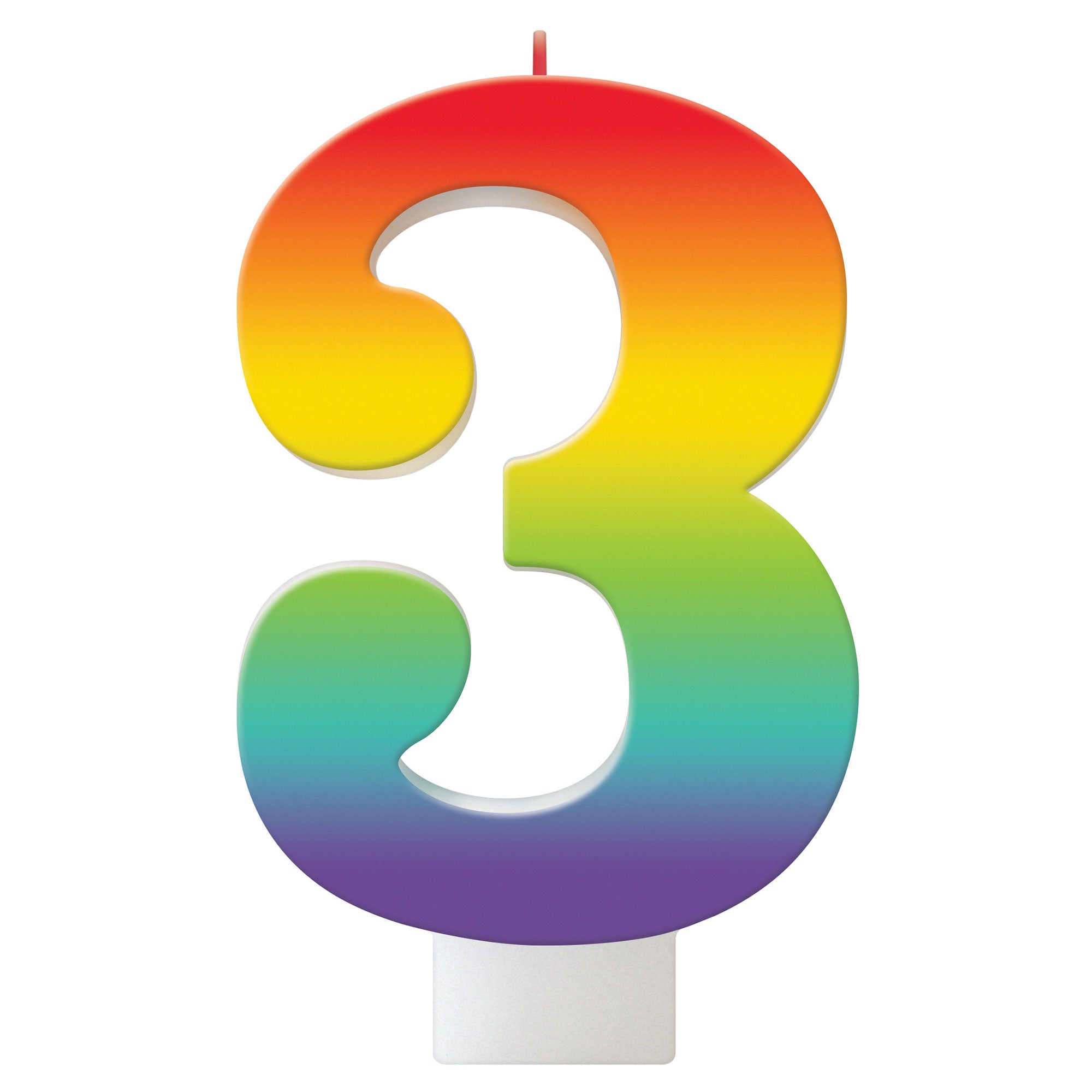 Birthday Celebration Rainbow Candle Number #2