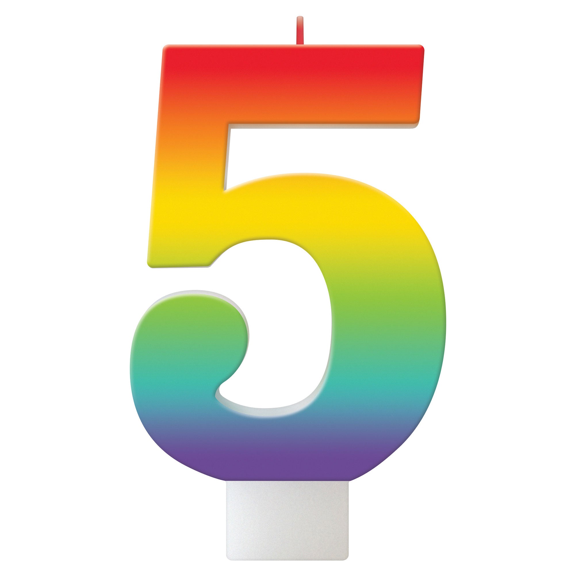 Birthday Celebration Rainbow Candle Number #4