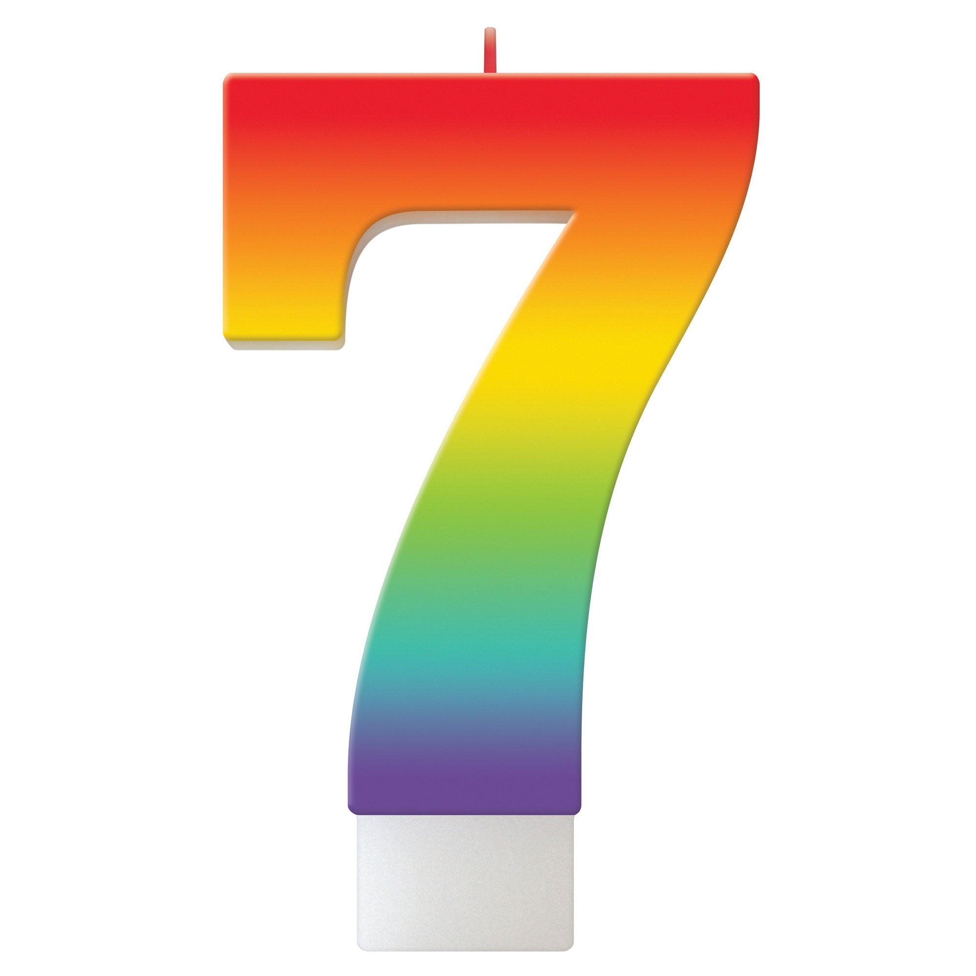 Birthday Celebration Rainbow Candle Number #6