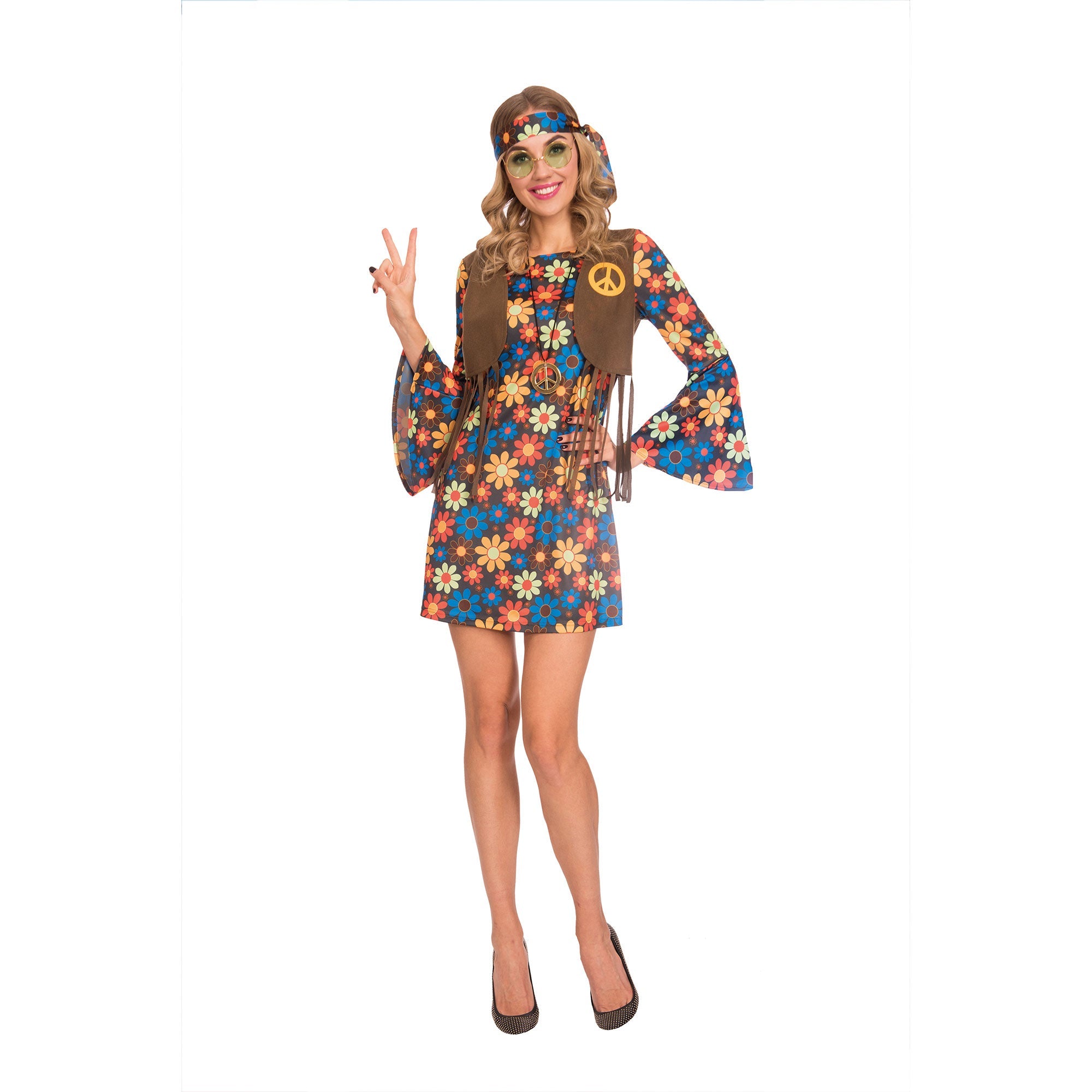 Costume Groovy Hippy Woman Size 16-18