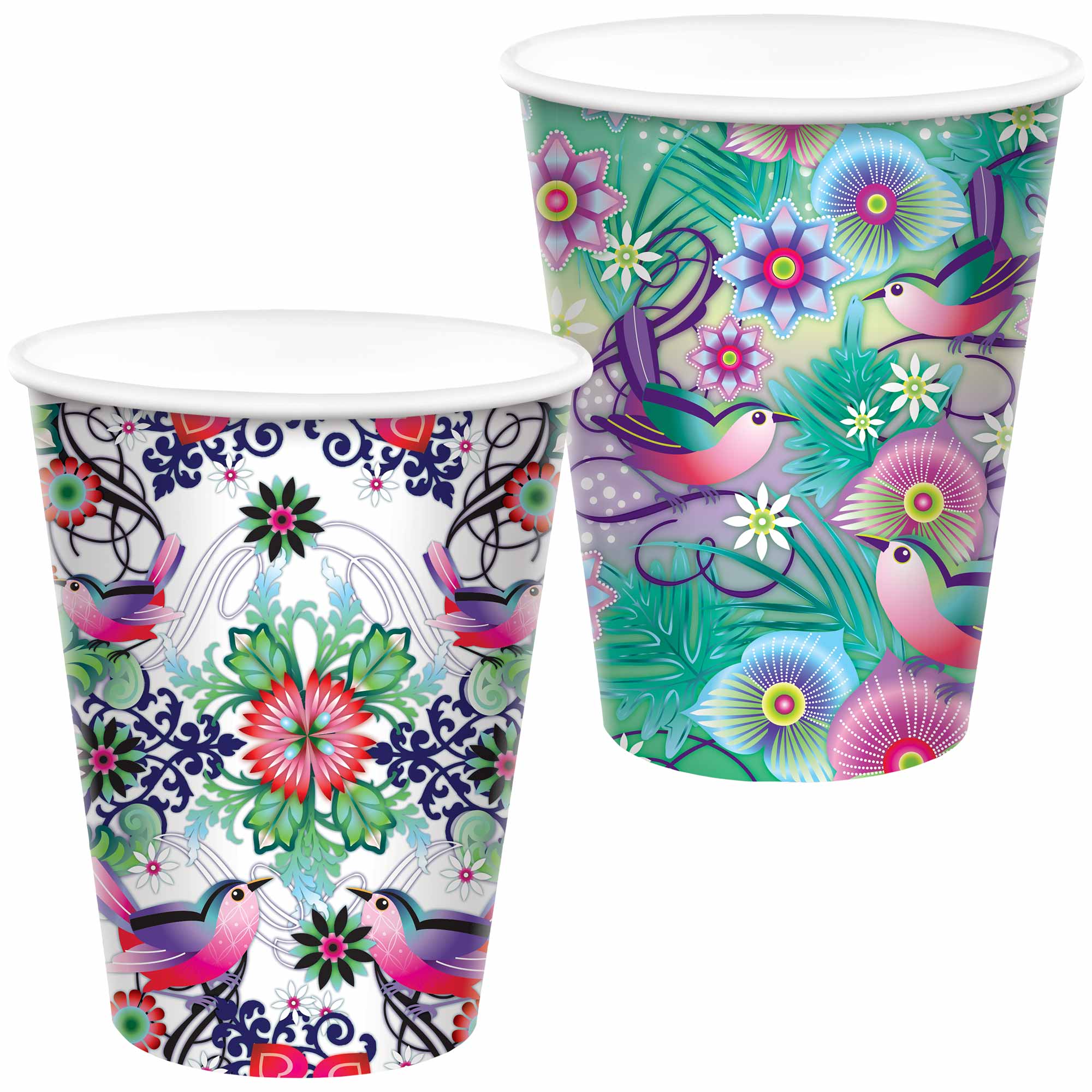 Catalina 9oz / 266ml Paper Cups Mixed Designs Pk/8