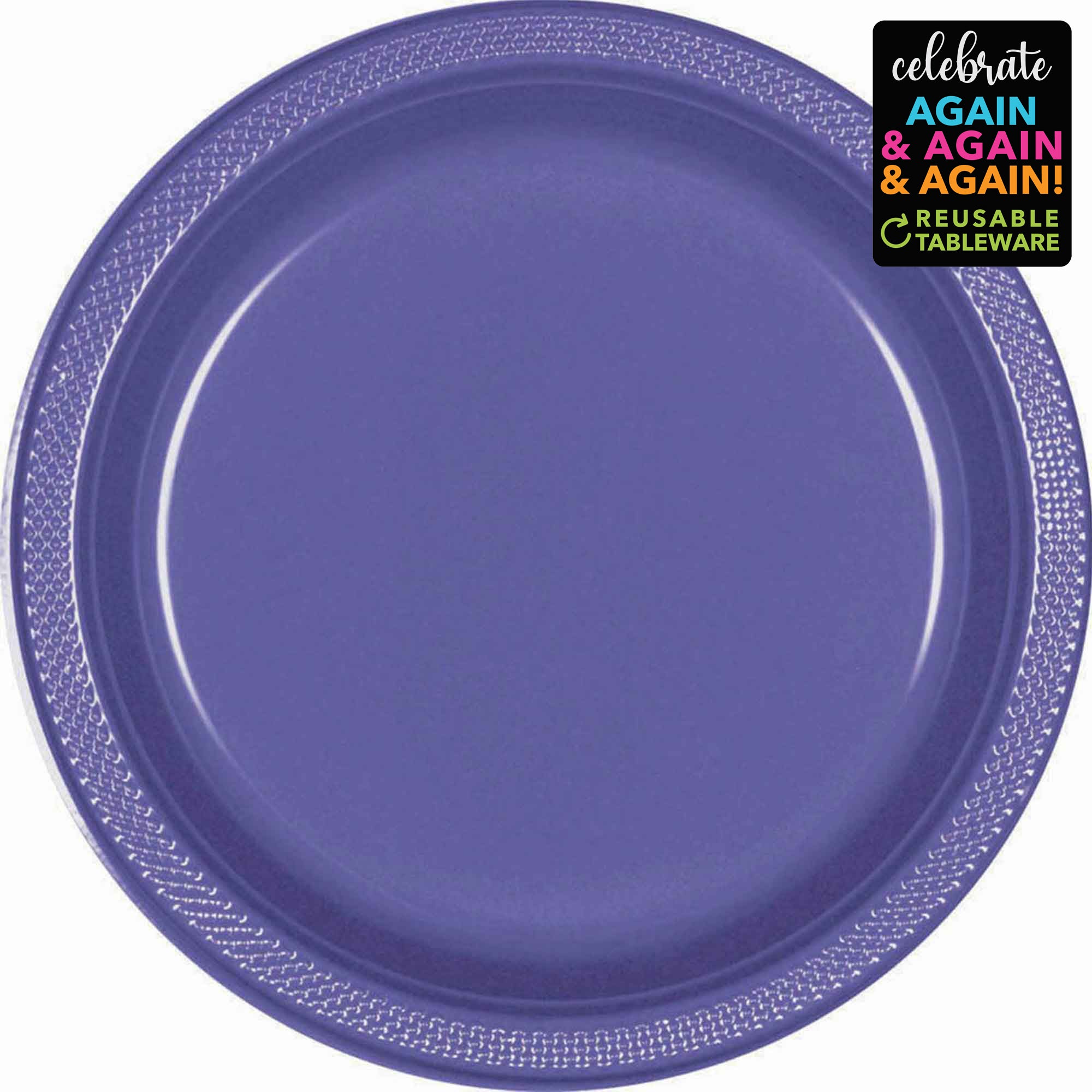 Premium Plastic Plates 26cm 20 Pack - Navy Flag Blue Pk/20